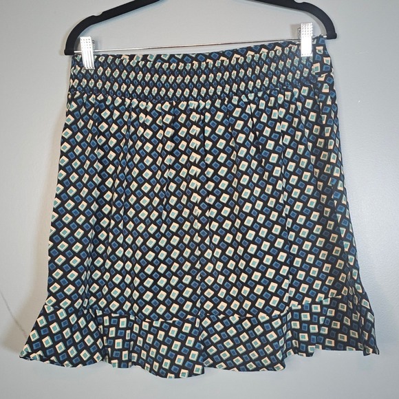 Band of The Free Women's Geometric Ruffle Hem Mini Skirt Size Large NWT - Picture 2 of 4